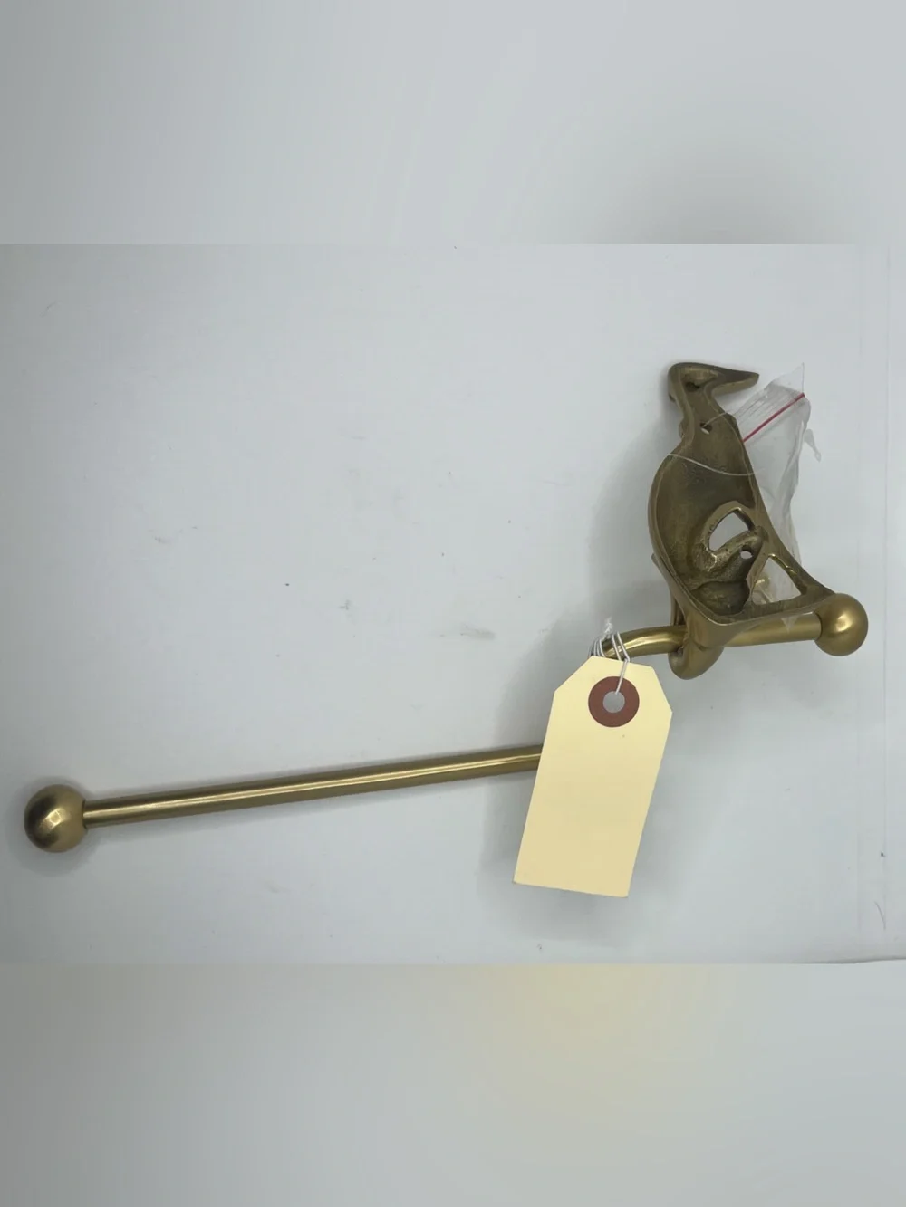Anthropologie Caine Dog Toilet Paper Holder, Brushed Brass